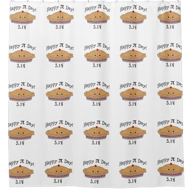 Happy Pi Day Duschvorhang (Vorderseite)