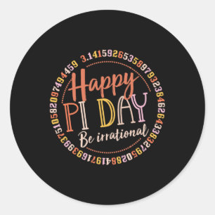 Happy Pi Day Funny Mathe Lover Lehrer 3,14 Pi Numm Runder Aufkleber