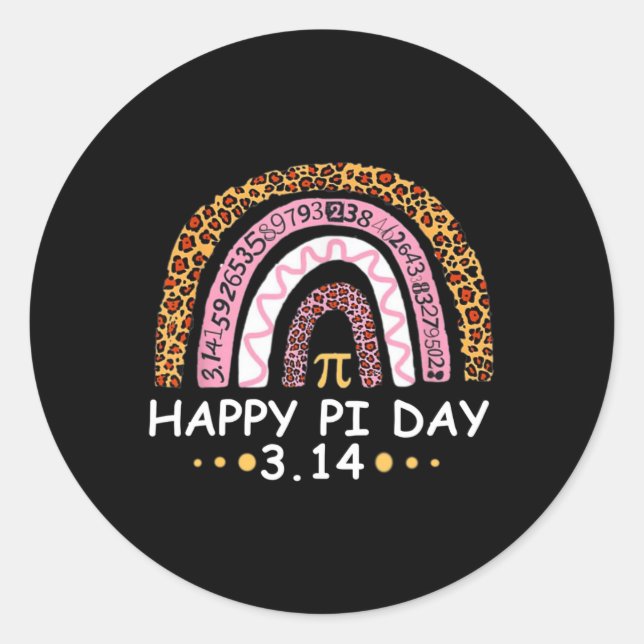 Happy Pi Day - Funny Mathematic Mathematical Teach Runder Aufkleber (Vorderseite)