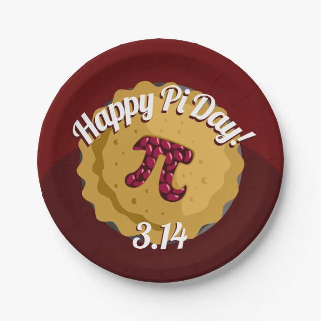 Happy Pi Day | Funny Pie Party Teller (Vorderseite)
