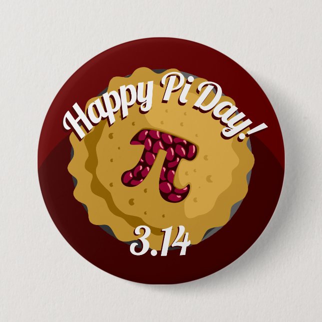 Happy Pi Day | Funny Pie Round Button (Vorderseite)
