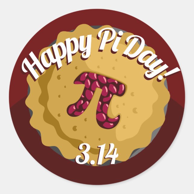 Happy Pi Day | Funny Pie Stickers (Vorderseite)