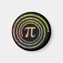 Happy Pi Day Funny School Mathe Spiral Text Magnet