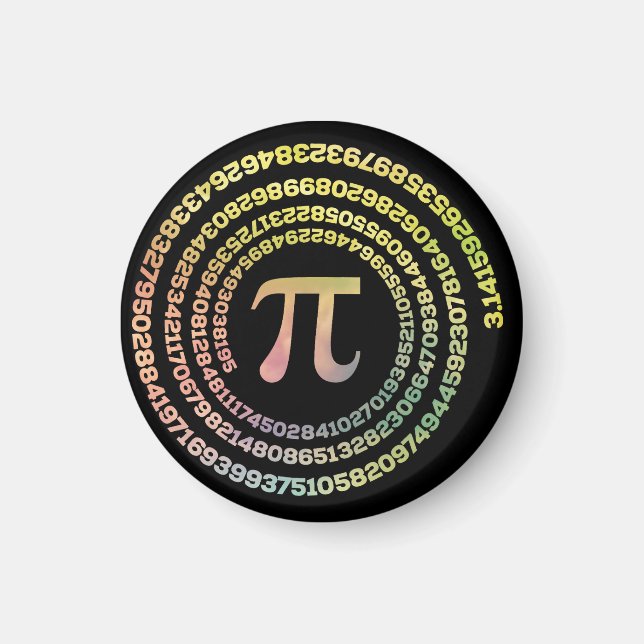 Happy Pi Day Funny School Mathe Spiral Text Magnet (Vorne)