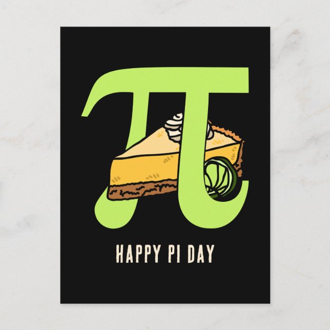 HAPPY PI DAY Key Limon Pie Postkarte (Vorderseite)