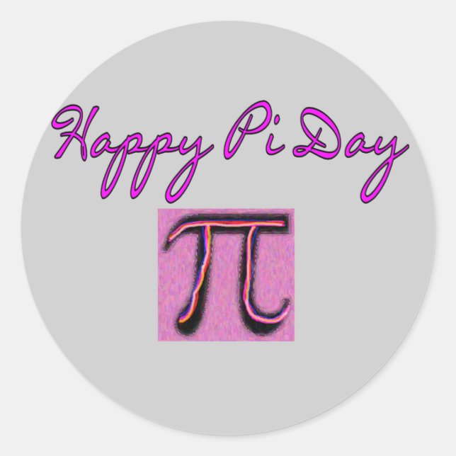 Happy Pi Day - Künstlerisch Runder Aufkleber (Vorderseite)
