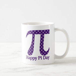 Happy Pi Day Lavendel Blume auf Lila Tasse