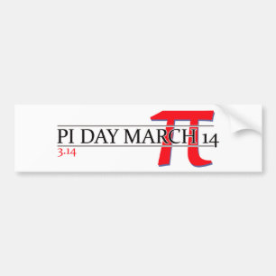 Happy Pi Day März 14 Autoaufkleber