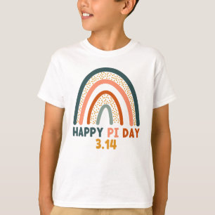 Happy pi day März 14 boho Regenbogenfarben T-Shirt
