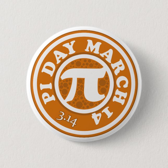 Happy Pi Day März 14 Button (Vorderseite)