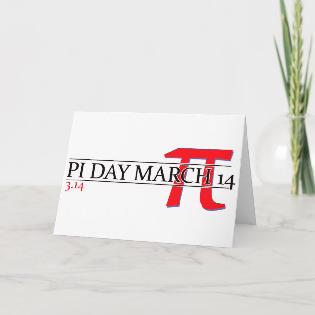 Happy Pi Day März 14 Karte (Vorderseite)