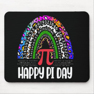 Happy Pi Day Mathematiatic Leopard Rainbow, Mathe Mousepad