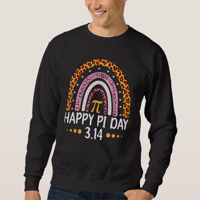 Happy Pi Day Mathematic Math Teacher Gifts Leopard Sweatshirt (Vorderseite)
