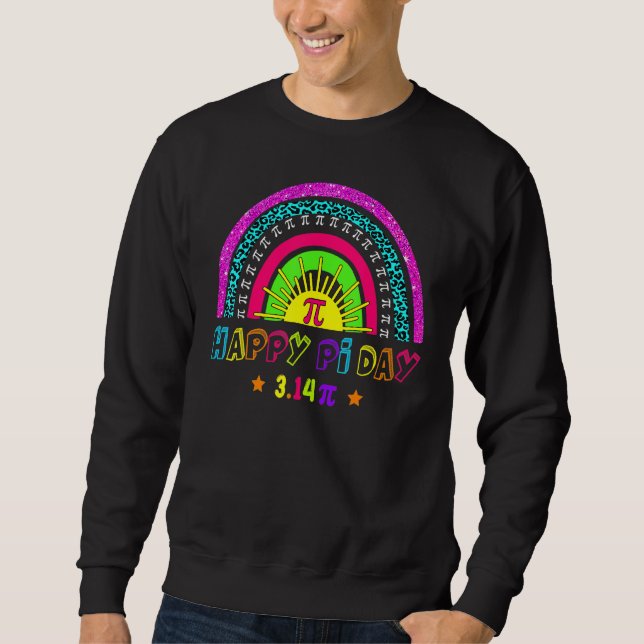 Happy Pi Day Mathematic Mathematical Lehrer Leopar Sweatshirt (Vorderseite)