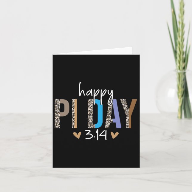 Happy Pi Day Mathematik Mathematik Lehrer Leopard  Karte (Vorderseite)