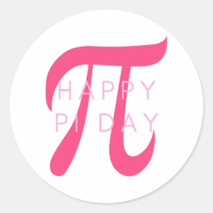 Happy Pi Day Mathematiker Runder Aufkleber
