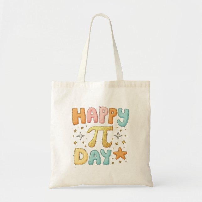 Happy Pi Day Niedlich Pastell Design Tragetasche (Vorne)