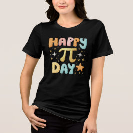 Happy Pi Day Niedlich Pastell Design Tri-Blend Shirt