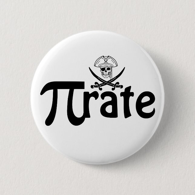 Happy Pi Day | Pi-Rate Button (Vorderseite)