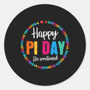 Happy Pi Day Pie Funny Mathe Coach Lehrer Pi Day L Runder Aufkleber