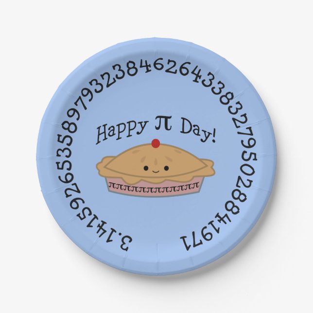 Happy Pi Day Pie Pappteller (Vorderseite)