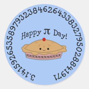Happy Pi Day Pie Runder Aufkleber