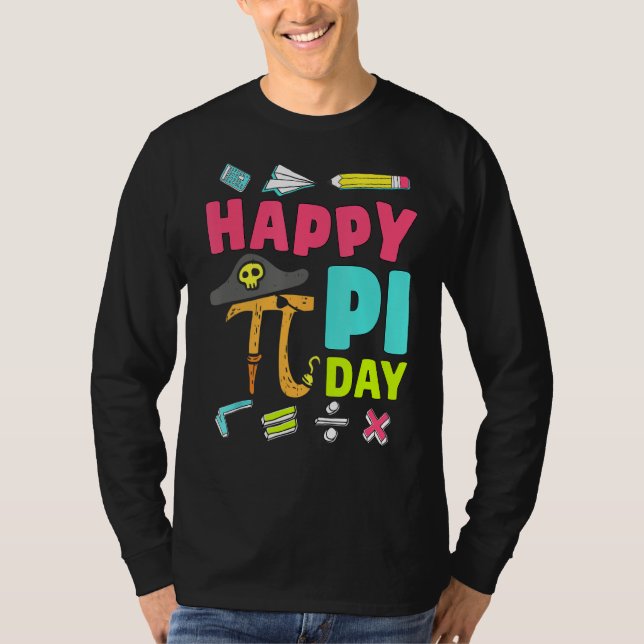 Happy Pi Day Pirate Math Teacher Kid Boy Girl Funn T-Shirt (Vorderseite)