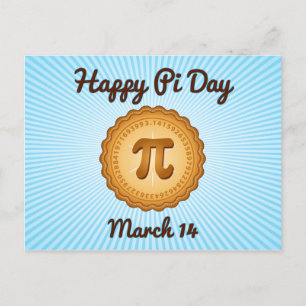 Happy Pi Day Postcard Postkarte