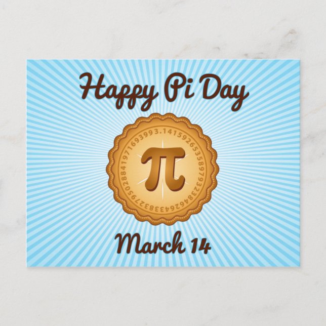 Happy Pi Day Postcard Postkarte (Vorderseite)
