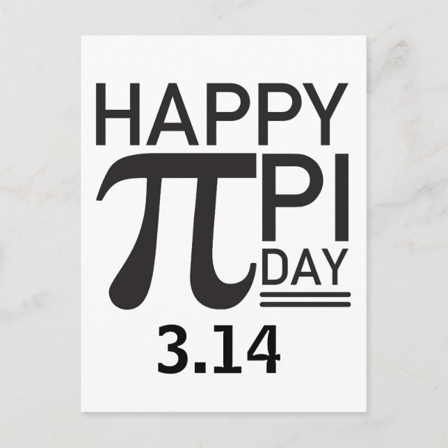Happy Pi Day Postkarte (Vorderseite)