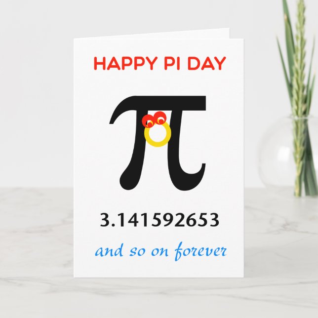 Happy Pi Day, So On und Forever Karte (Vorderseite)