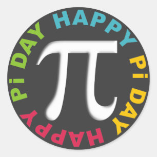 Happy Pi Day Stickers Helle Farben