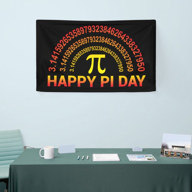 Happy Pi Day Symbol und Ziffern Banner (Messeveranstaltung)