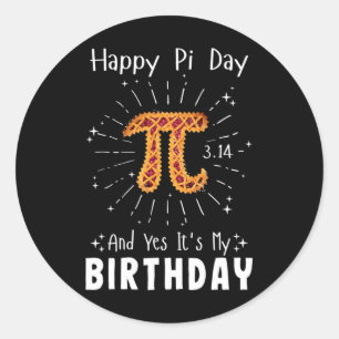 Happy Pi Day T-Shirt Math Geek Geburtstag Cooler N Runder Aufkleber