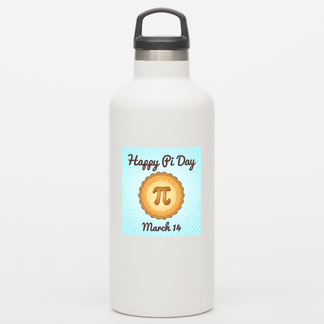 Happy Pi Day Vinyl Aufkleber (Wassserflasche)