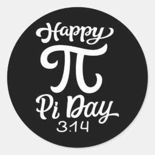 Happy Pi Tag 3.14 Mathematik Runder Aufkleber