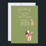 Happy Picnic Birthday Kids Girl Garden Party Einladung<br><div class="desc">Zeigen Sie Ihre Wertschätzung mit dieser lustigen und niedlichen Kindergeburtskarte. Eine nachdenkliche Geste Post Ereignis. Diese lustige und niedliche Geburtstagskarte eines Kindes beinhaltet ein fröhliches kleines Mädchen, das einen Ballon mit einem Vogel auf der Oberseite hält. Es ist Teil der Kollektion "Bird on Balloon" und wird jeden begeistern, der sie...</div>