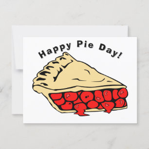 Happy Pie Day - Cherry Pie Postkarte