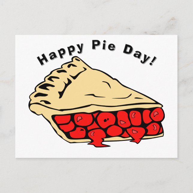 Happy Pie Day - Cherry Pie Postkarte (Vorderseite)