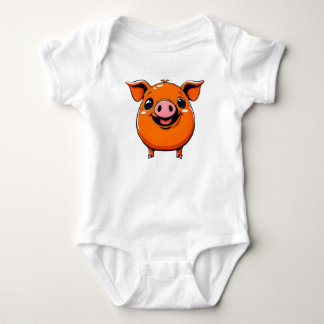 Happy Pig Baby Jersey Bodysuit Strampler