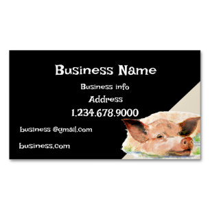 Happy Pig Farm Animal Business Card Magnetische Visitenkarte