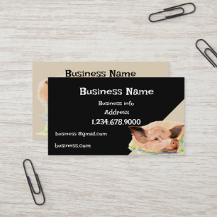 Happy Pig Farm Animal Business Card Visitenkarte