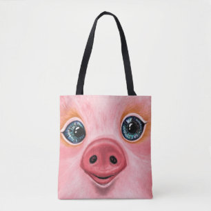 Happy Pig Funny Tote Bag