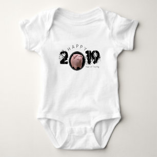 Happy PIg Jahr 2019 Original 3D Baby Bodysuit Baby Strampler