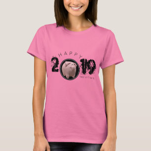 Happy PIg Jahr 2019 Original 3D Frauen T-Shirt