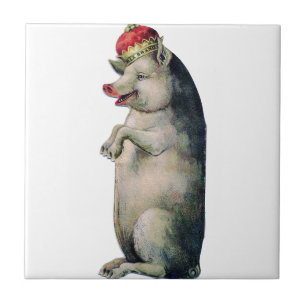 Happy pig king fliese