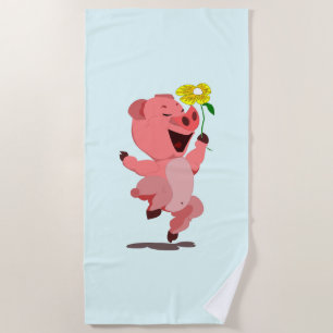 Happy Piggy mit Daysy Beach Handtuch - Ihre Farben