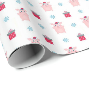 Happy Piggy Wrapping Paper Geschenkpapier