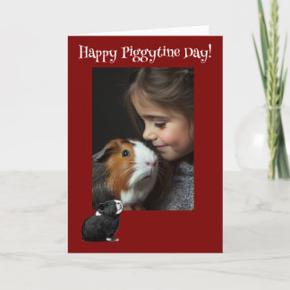 Happy Piggytin's Day Guinea Pig Valentin Feiertagskarte