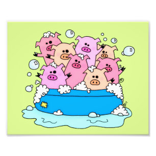 Happy Pigs Art Print Fotodruck